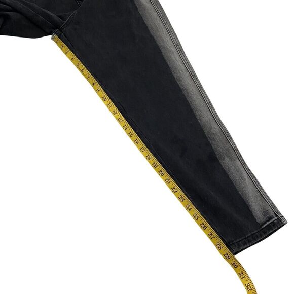 Missguided Plus Mom Jeans With Bleach Side Panel Black Size 16 - Picture 9 of 11